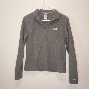 The North Face Grey 1/4 Zip Pull Over